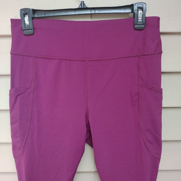 Avia 7/8 Purple Performance Leggings Fitness Flex-Tech Gym Yoga Workout - Picture 4 of 11